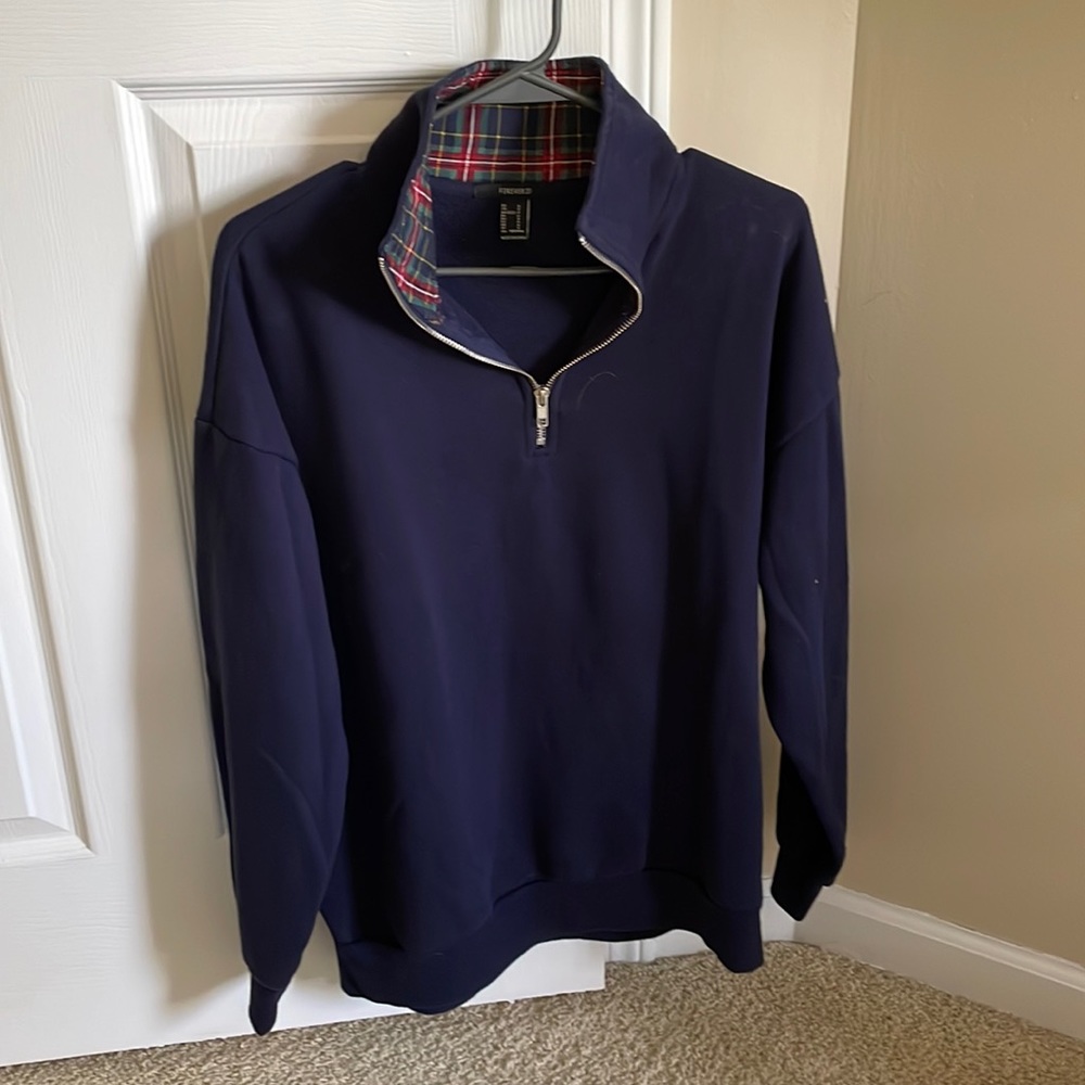 Blue forever 21 quarterzip